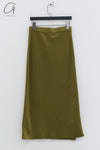 SWAYING 24 Autumn and Winter Wrap-around Wool A-line Skirt SW-SW24AW3B09-LV Green SW24AW3B09 SW24AW3B08